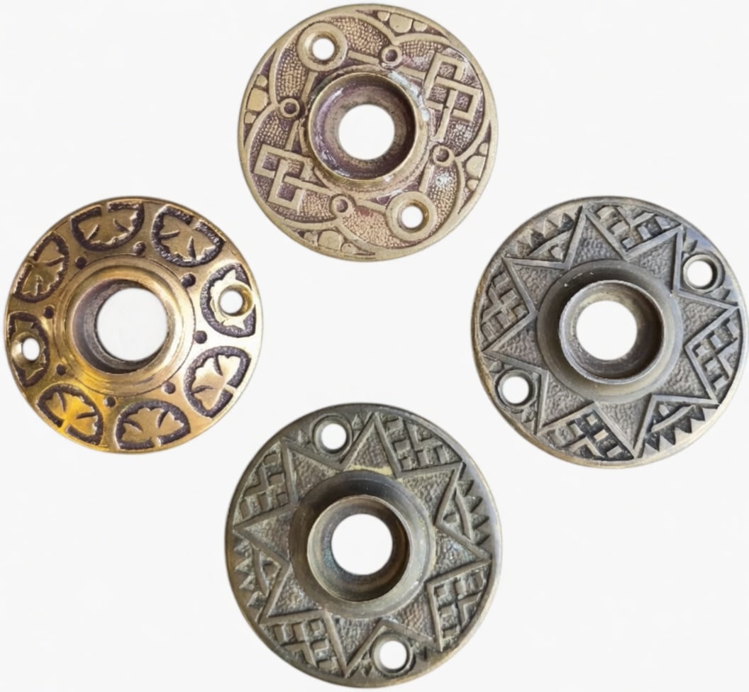 Four Rosettes: Four rosettes from c. 1880s...good as found...