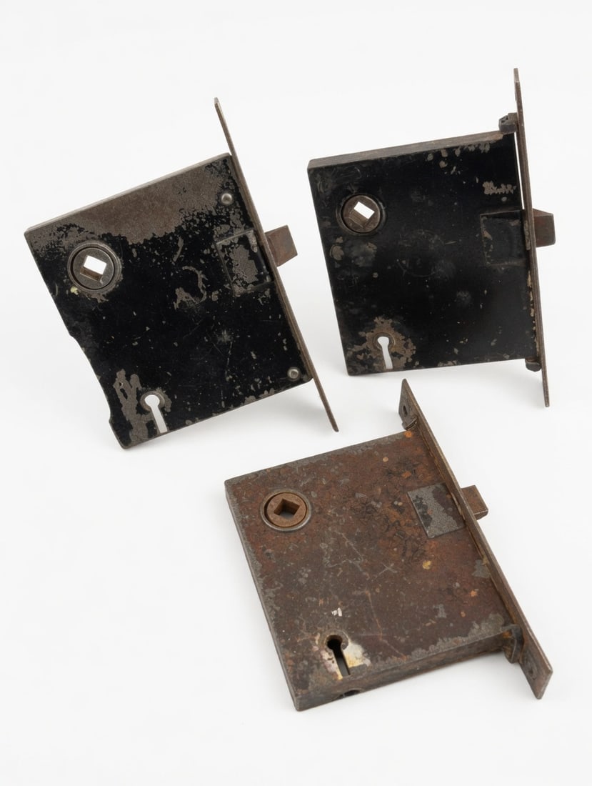 3 Matching Mortise Locks - 2