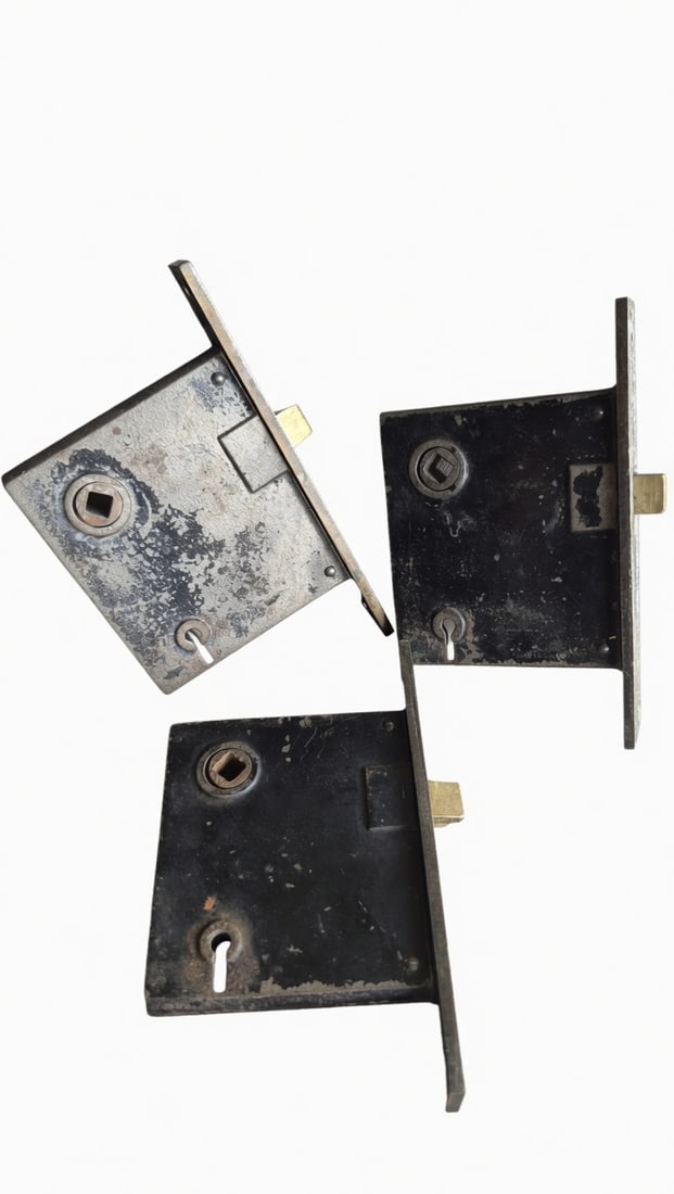 Three Matching Mortise Locks - 3