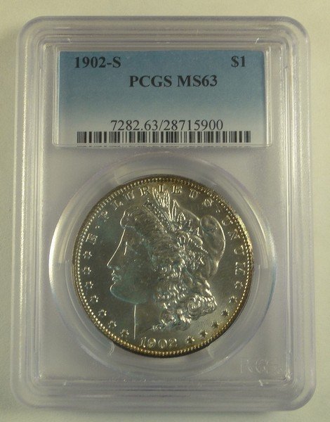 1902 S Morgan Dollar.  PCGS Certified MS63. (1 of 4)