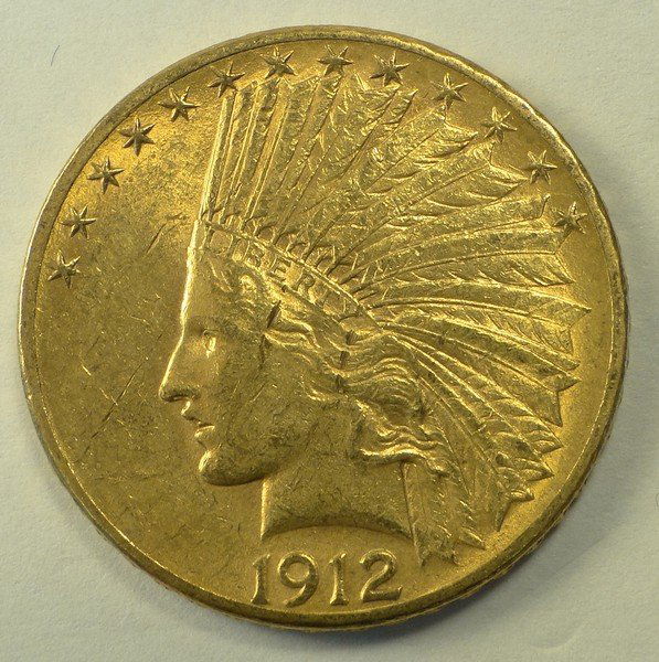 1912 S $10.00 Indian Gold. (1 of 2)