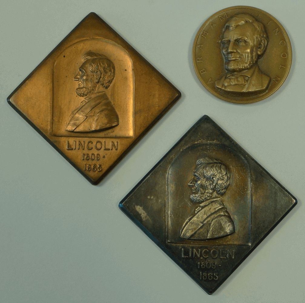3pc. lot of Lincoln Medals includes 1865-1965 Central S (1 of 2)