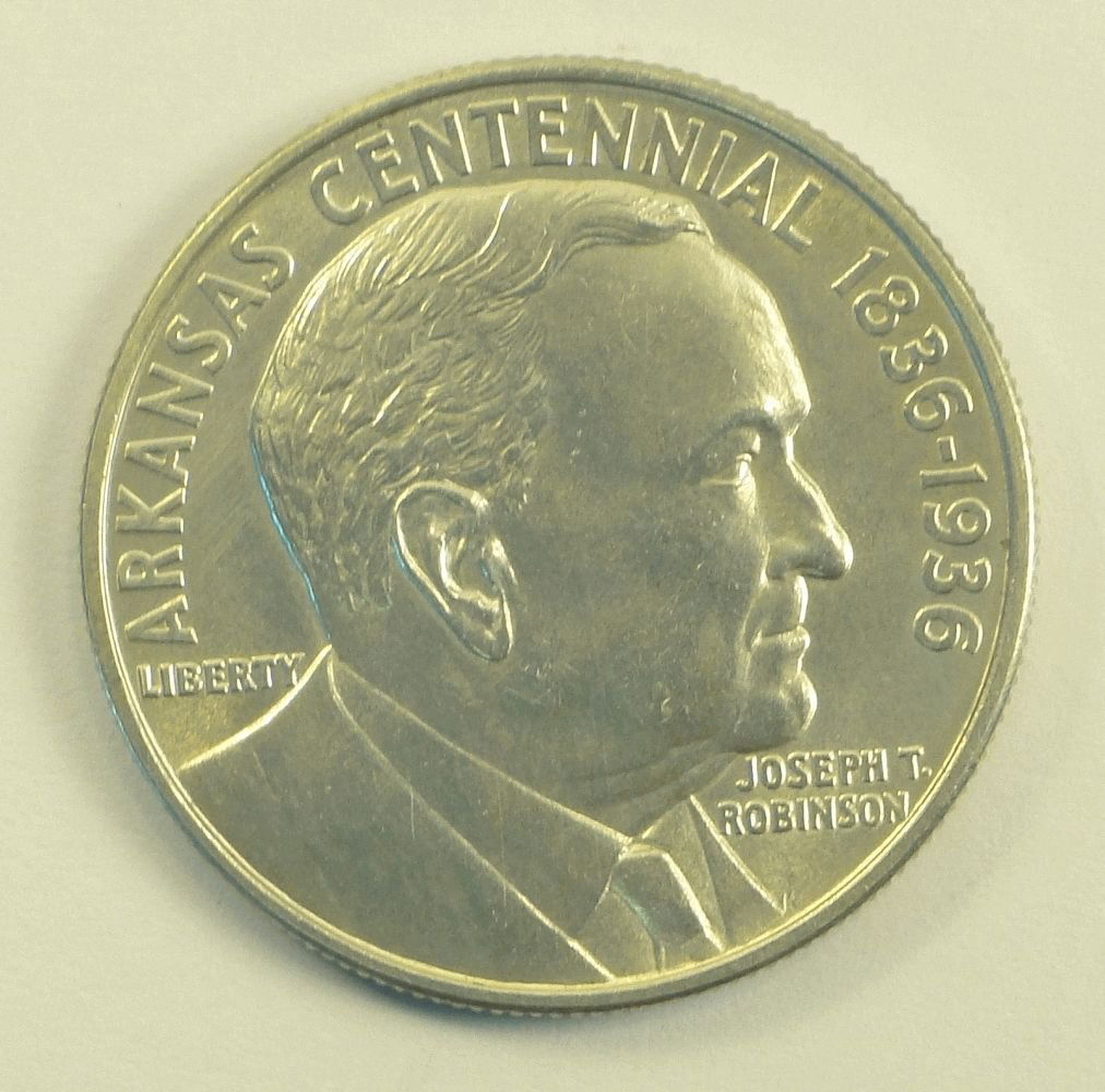 1936 Arkansas Centennial Commemorative Half Dollar. (1 of 2)