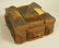 Fancy TRAMP ART Sewing Box. Three drawers. Inlaid