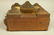 Fancy TRAMP ART Sewing Box. Three drawers. Inlaid - 5