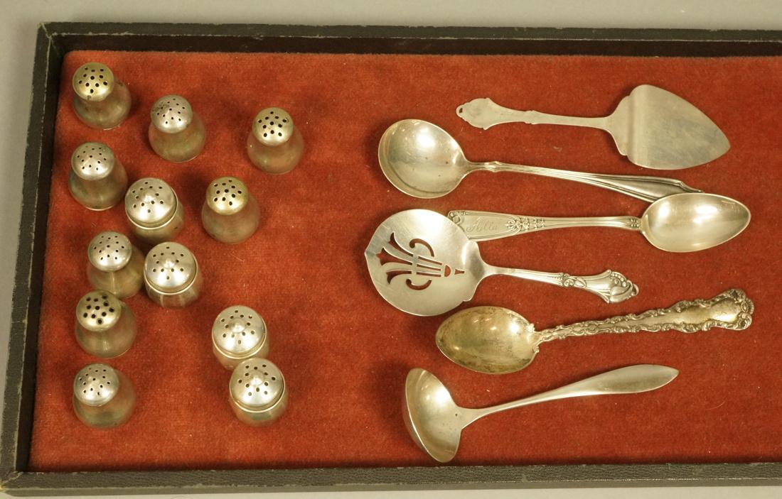 18pc Sterling silver table ware. Set 12 s&p mini (1 of 3)