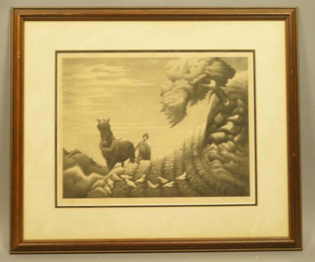 BERNARD STEFFEN Original Lithograph. "Upland".  M (1 of 6)