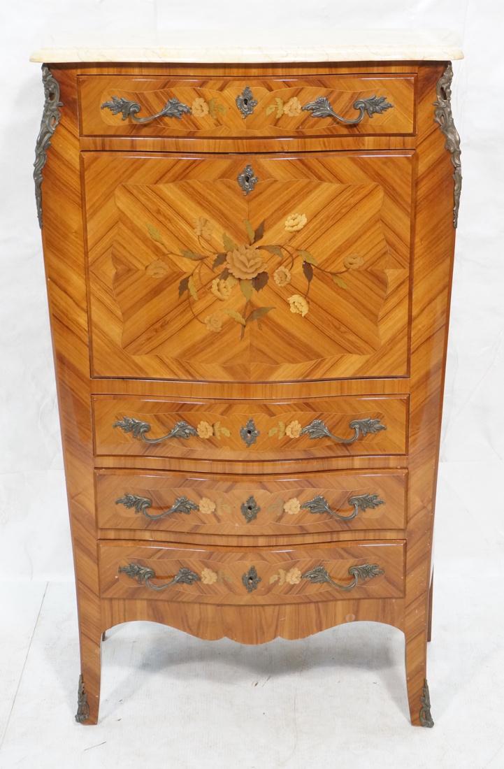 Tall French style Floral Inlay Drop Desk Abatante (1 of 8)