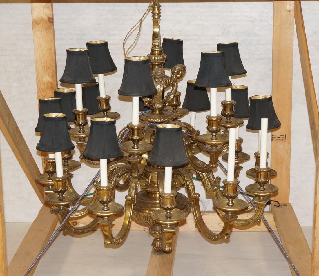Very Large Brass Chandelier with Cherubs. 18 arms (1 of 9)