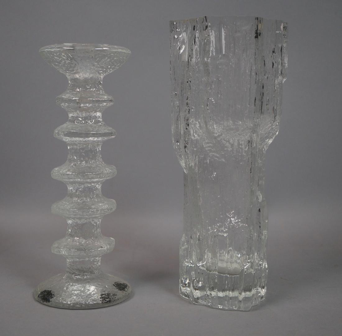 2 pc TAPIO WIRKKALA Finnish Art Glass Vase TIMO S (1 of 9)