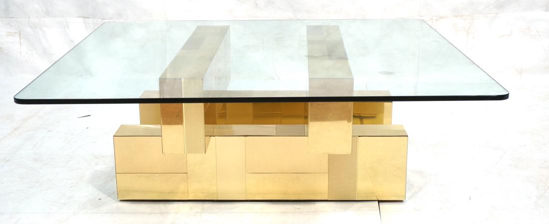 PAUL EVANS attrib. Cityscape coffee cocktail tabl (1 of 6)