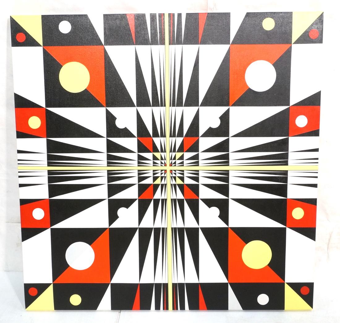 Modernist Geometric Oil Painting on Canvas. White (1 of 8)