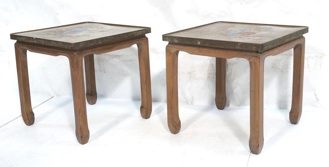 Pr PHILIP & KELVIN LAVERNE Bronze Side Tables. Bo (1 of 8)