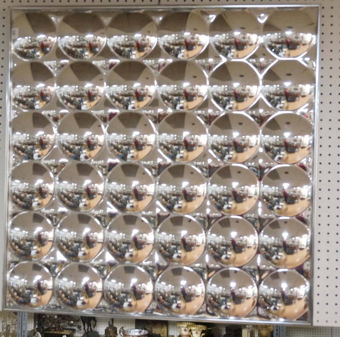 Op Art Molded Plastic Silver Wall Art. Molded con (1 of 6)