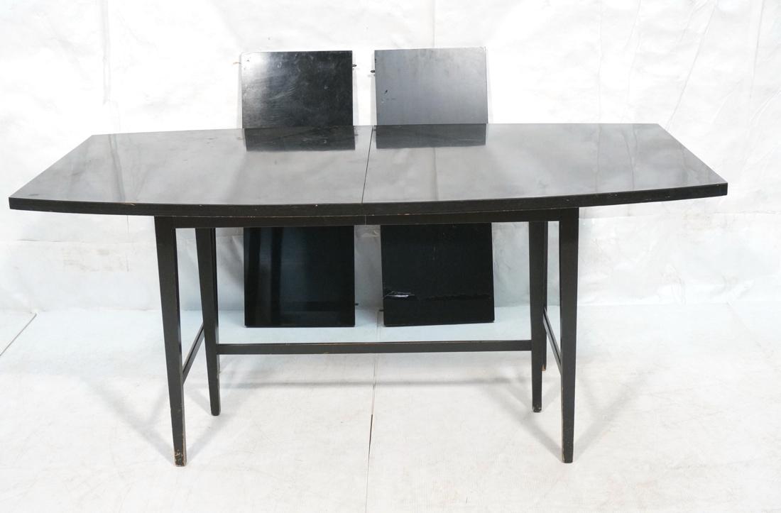 PAUL McCOBB Ebonized Dining Table. Bowed sides, t (1 of 10)