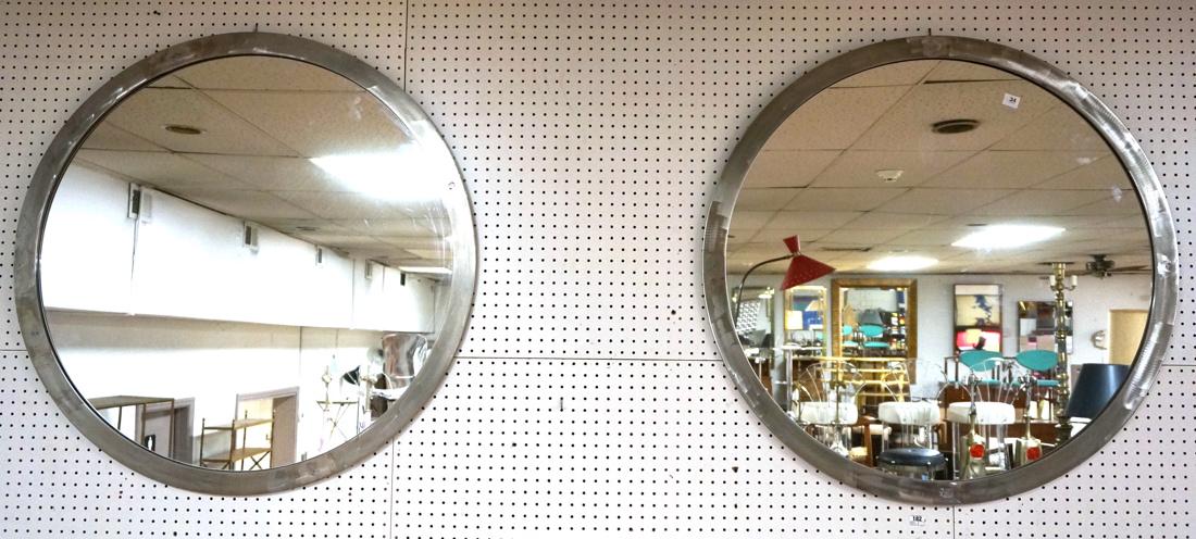 Pr Industrial Round Steel Mirrors. Large decorato (1 of 9)