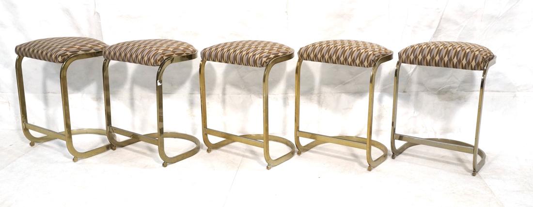 5 DESIGN INSTITUTE of AMERICA Brass Tone Stools. (1 of 9)