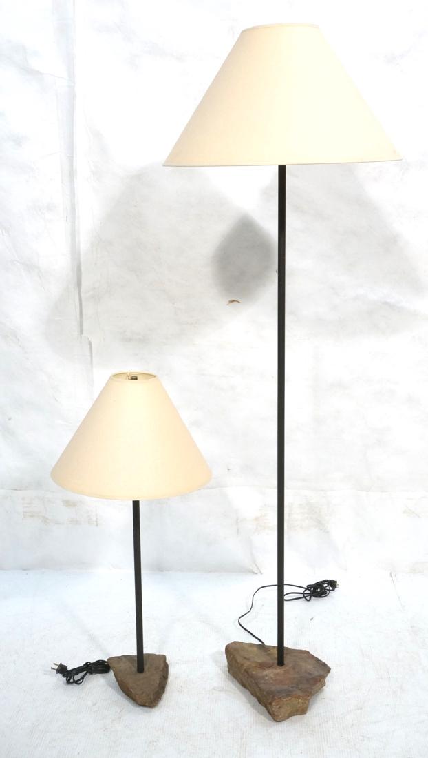 Pr Contemporary Natural Rock Base Lamps. 1 Floor (1 of 9)