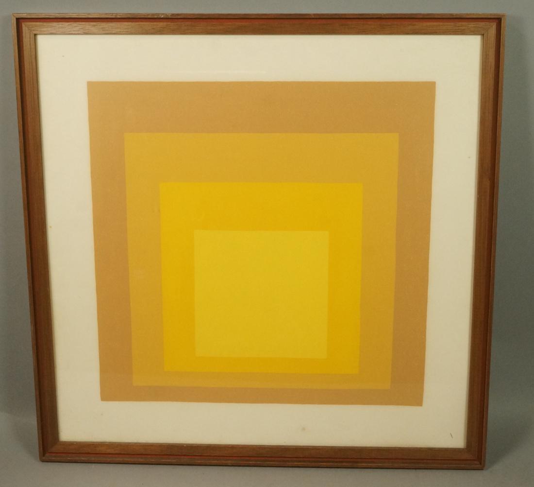 JOSEF ALBERS Style Silkscreen Print  Gold and Tan (1 of 8)