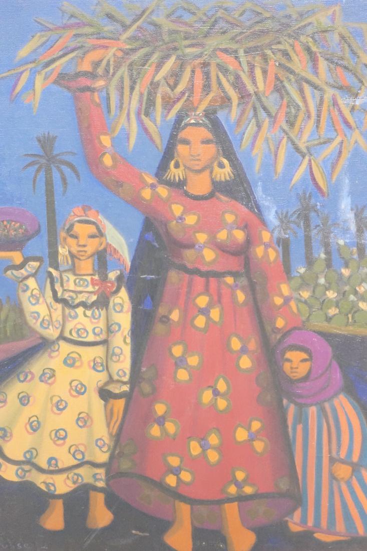 MARCELLE LAROUSSE Tropical Oil Painting. Woman ca (1 of 9)