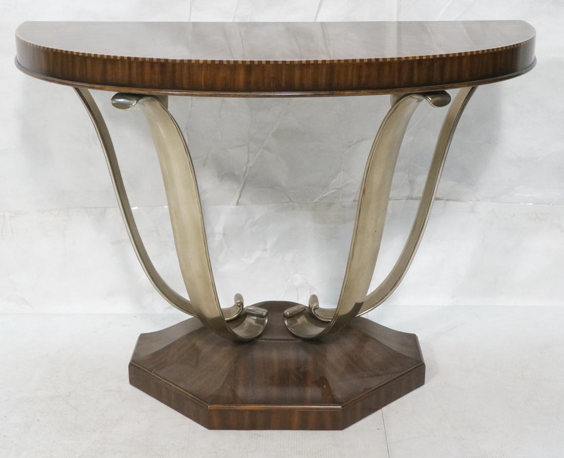 Art Deco Style Console Table. Demi Lune table wit (1 of 8)