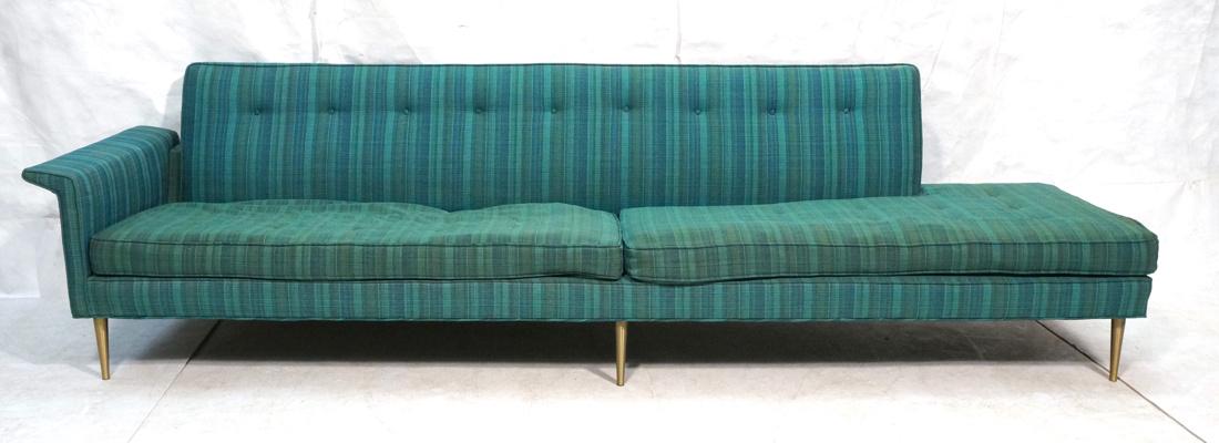 DUNBAR Style Green Blue Striped Horizontal Sofa C (1 of 7)