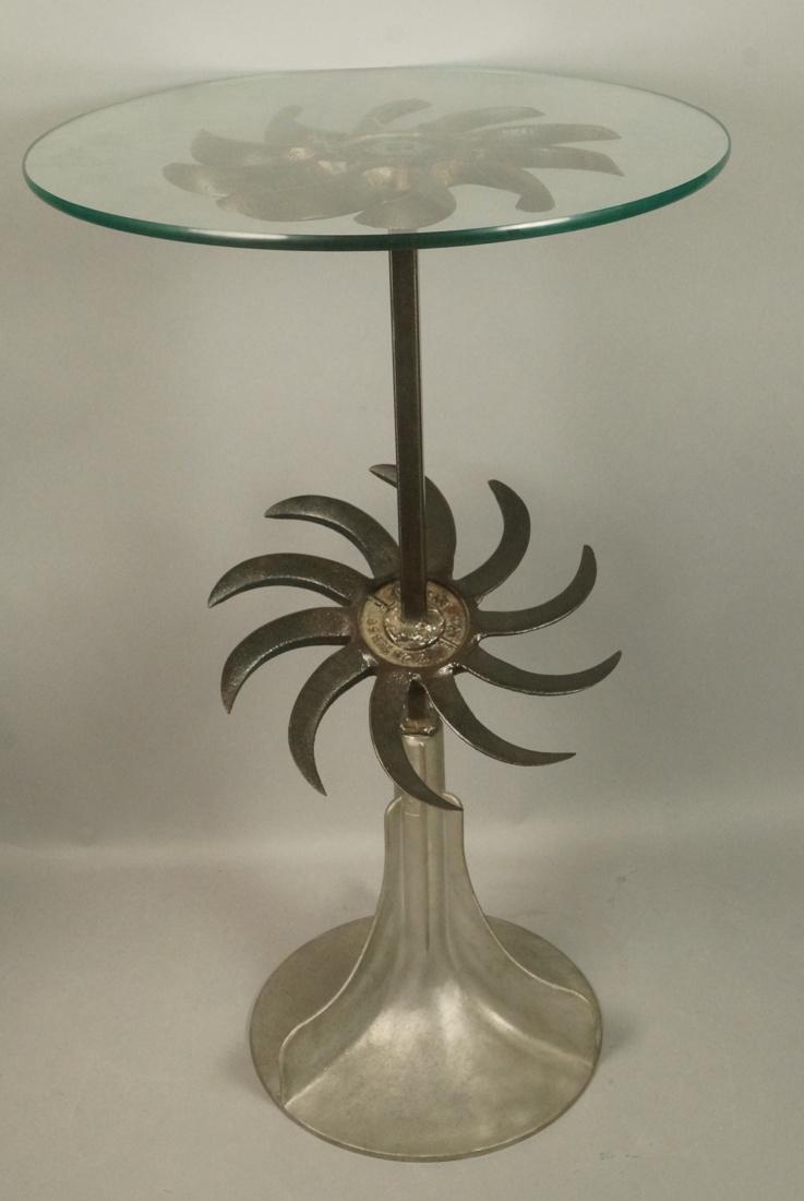 Industrial Assembled Found Art Side Table. 2 till (1 of 7)