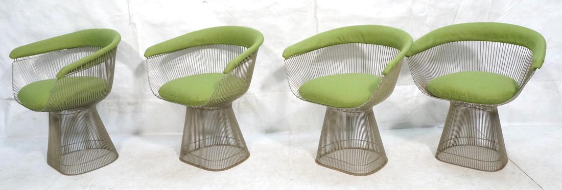 Set 4 WARREN PLATNER Metal Rod Lounge Chairs. Met (1 of 10)