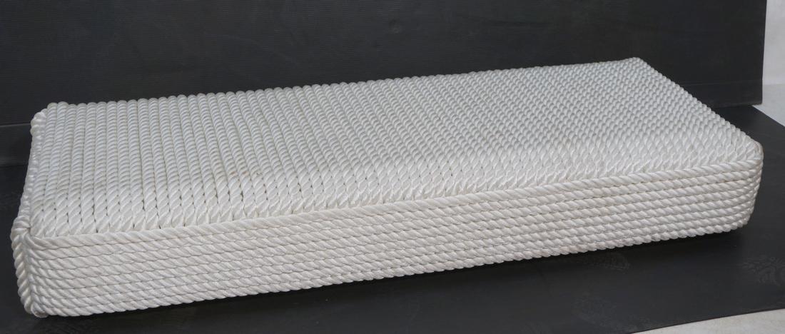 Decorator Thick White Nylon Rope Low Bench Seat. (1 of 8)