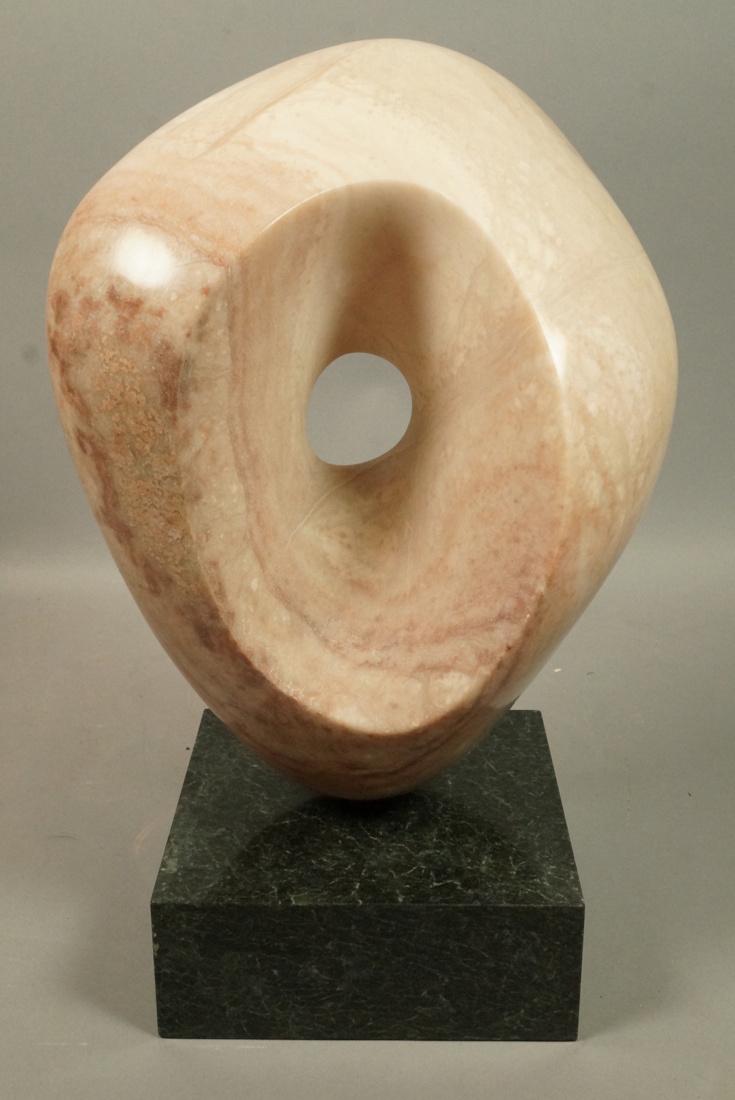 Abstract Circle Modernist Carved Marble Sculpture (1 of 6)