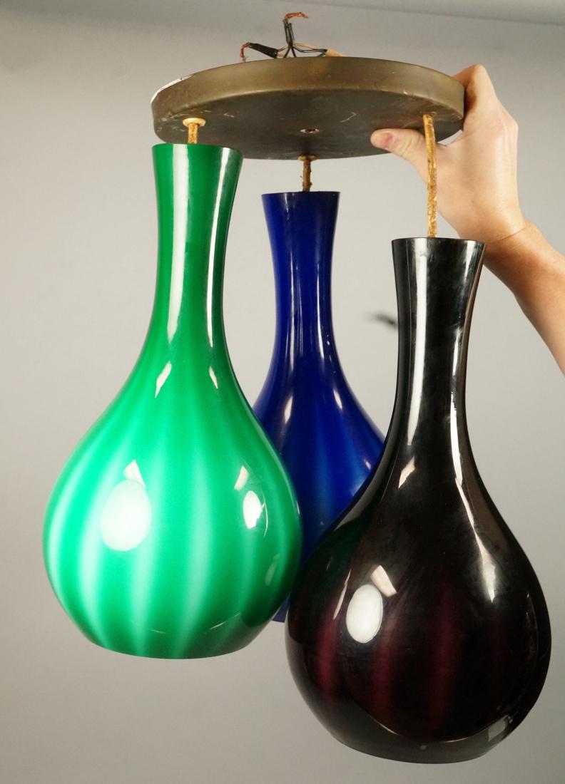 Murano Ceiling Light Fixture with 3 Hanging Art G (1 of 5)