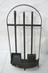 Set Modernist Black Iron Fireplace Tools. Arched - 3
