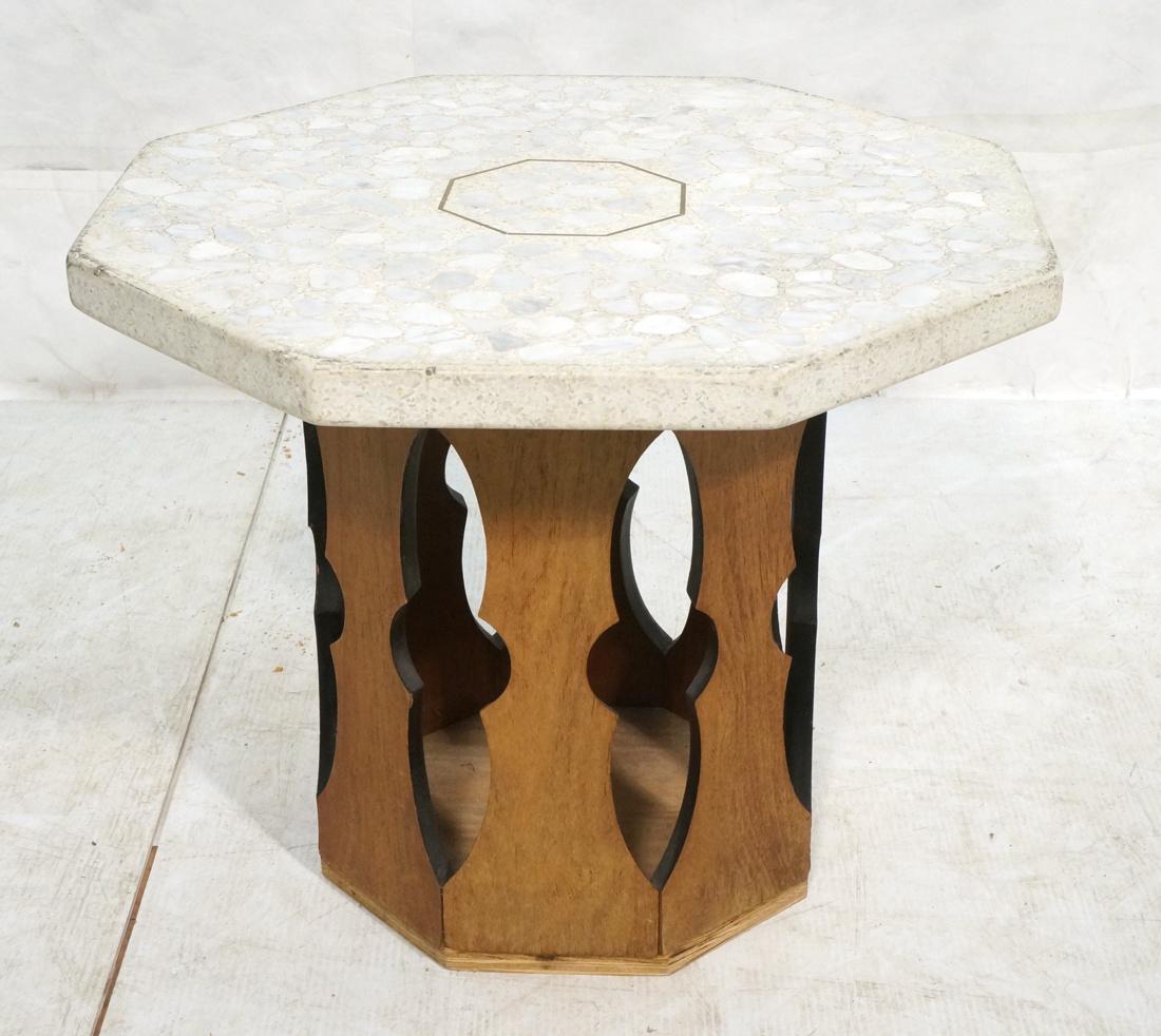 HARVEY PROBBER Style Terrazzo Top Side Table. Oct (1 of 10)
