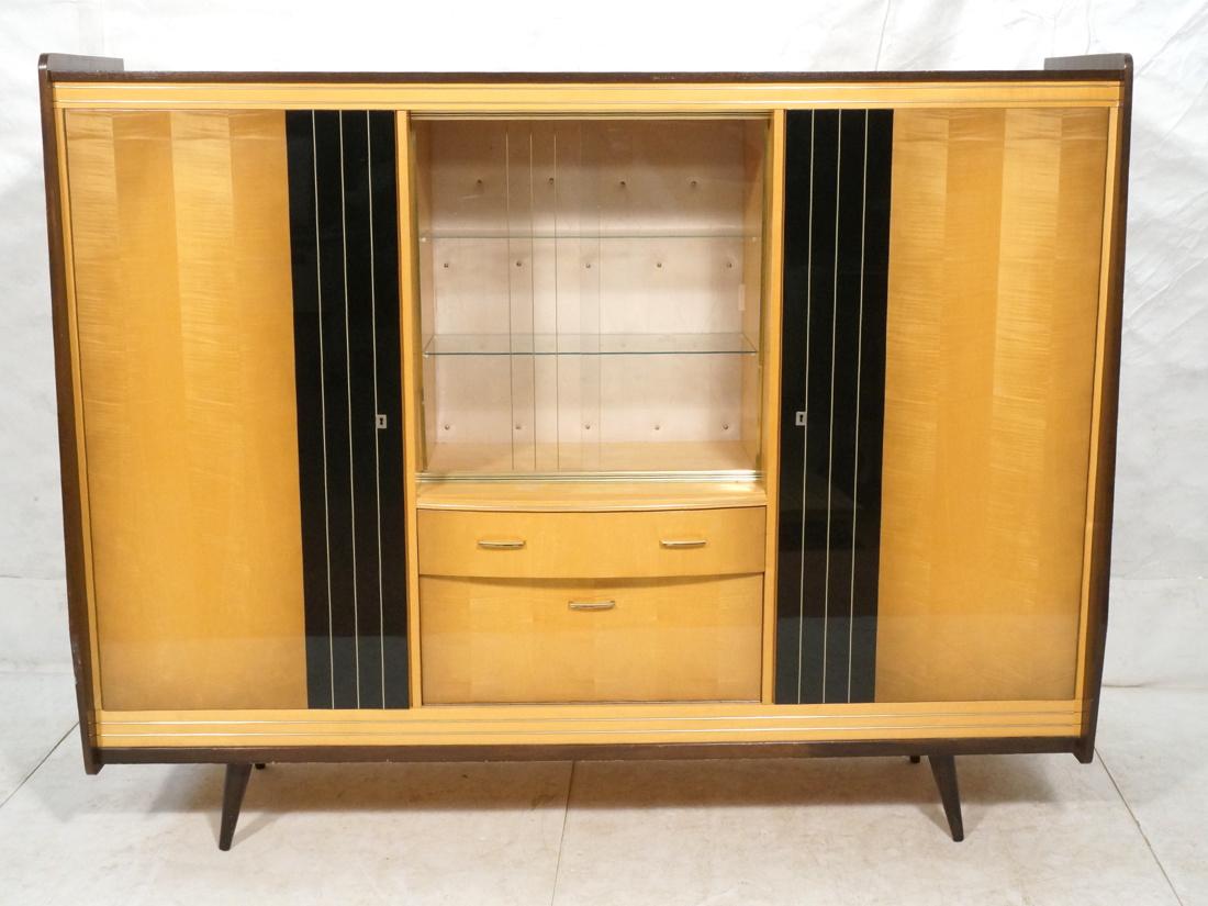 BIEDERMEIER Maple & Mahogany Cabinet. French Poli (1 of 10)