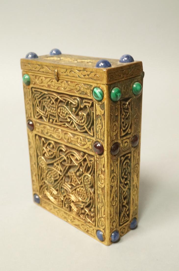 TIFFANY STUDIOS #1244 Jeweled Bronze Card Case Ci (1 of 5)