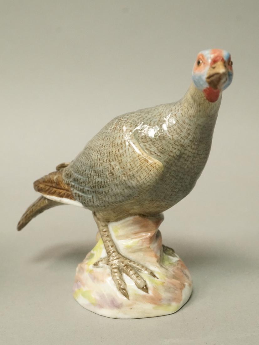 MEISSEN Porcelain Turkey Bird Fowl Figure. Marked: MEISSEN Porcelain Turkey Bird Fowl Figure. Marked with crossed swords and impressed 69 and other marks.-- Dimensions: H: 3.5 inches: W: 4 inches: D: 1.75 inches --- US Shipping charge: $35