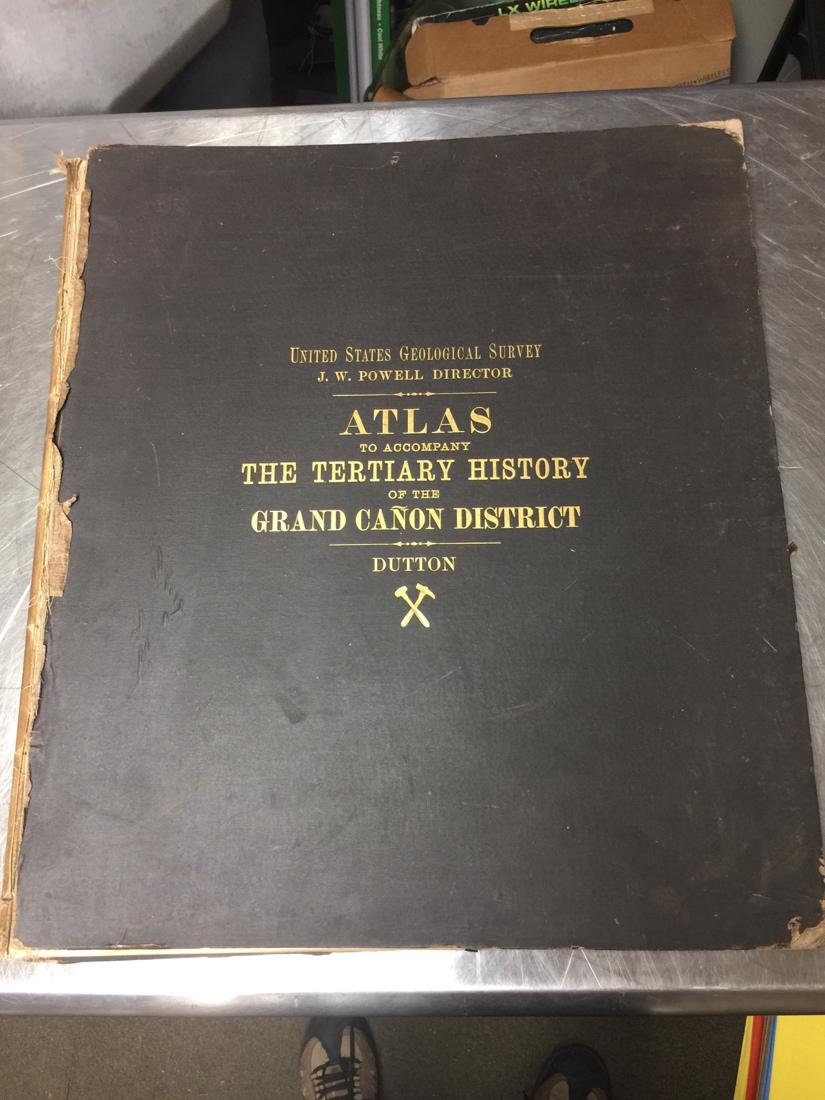 1882 DUTTON Atlas Grand Canyon Cover off. Tertiar (1 of 10)