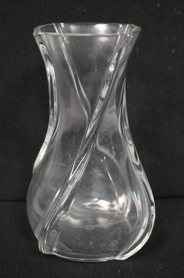 BACCARAT France Crystal Modernist Vase. 4 sided v (1 of 8)
