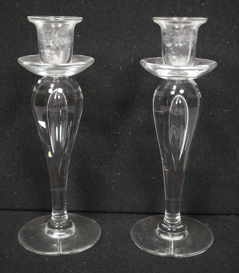 Pr SAINT LOUIS France Crystal Candlesticks. Clear (1 of 7)