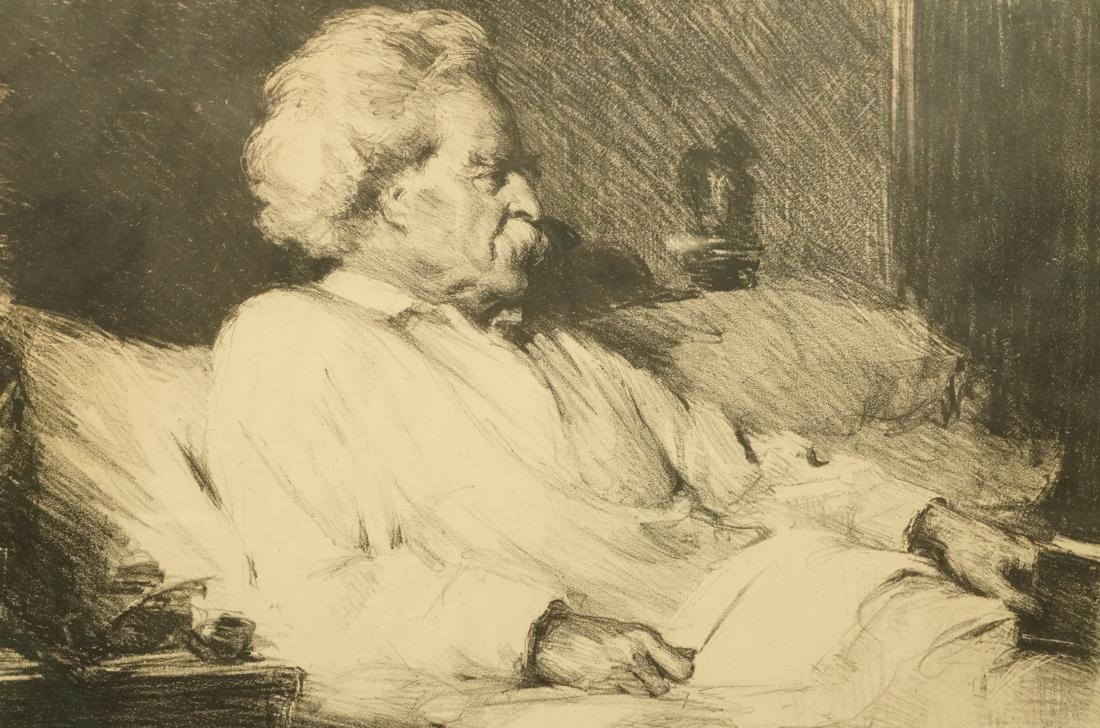 S J WOOLF Engraving Print of Mark Twain (1 of 8)