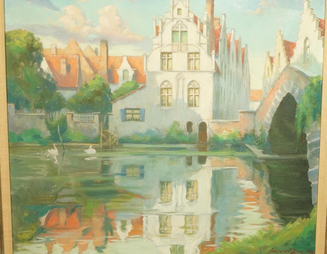 EDWARD P. BUYCK Oil Painting. European Lake Sce (1 of 6)