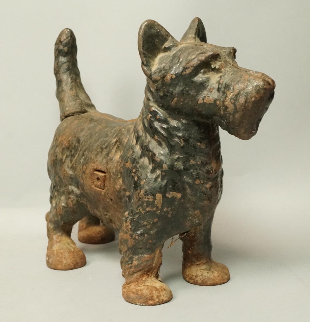 Large 2 part Iron Scottie Scotty Dog Doorstop. (1 of 6)