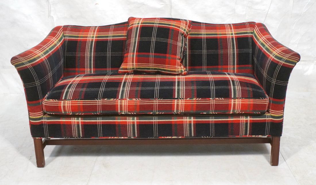 BRUNSCHWIG & FILS Plaid Upholstered Sofa Couch. C (1 of 7)