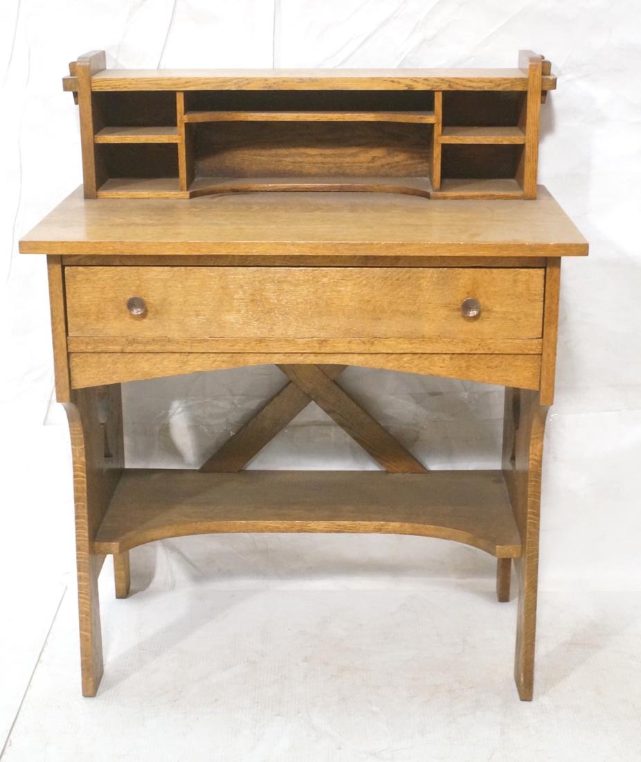 Mission Oak Small Writing Desk. Thru Tenon constr (1 of 4)