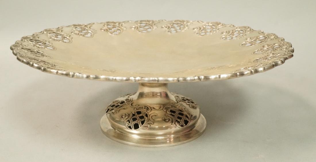 Sterling Silver Footed Compote Serving Plate. Pie (1 of 9)