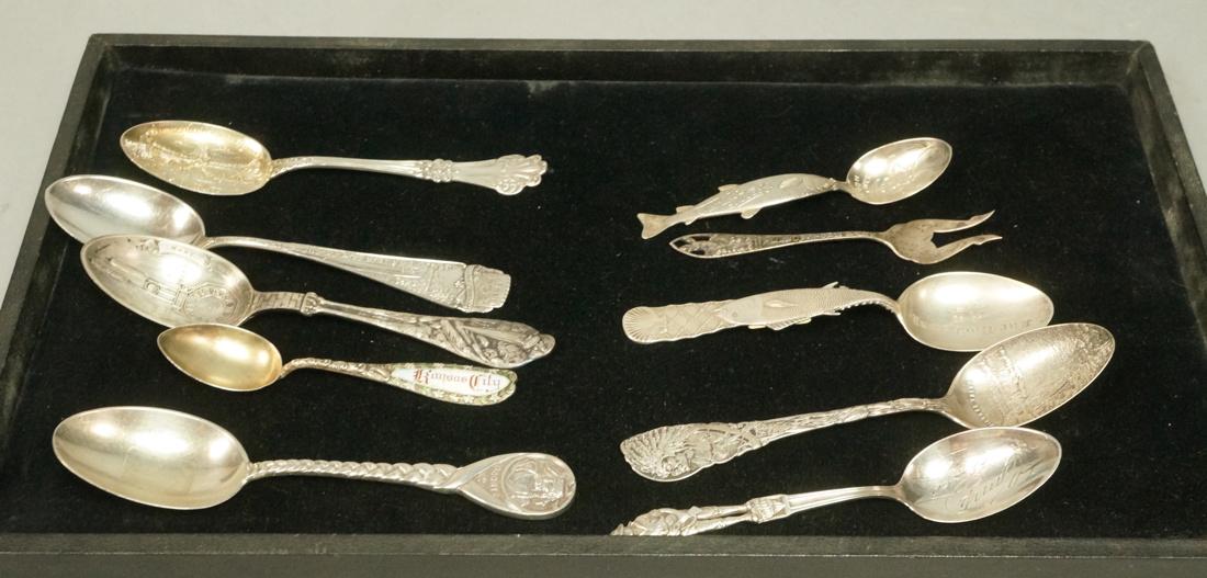 10pc Sterling Silver Souvenir Spoons. Niagara Fal (1 of 10)