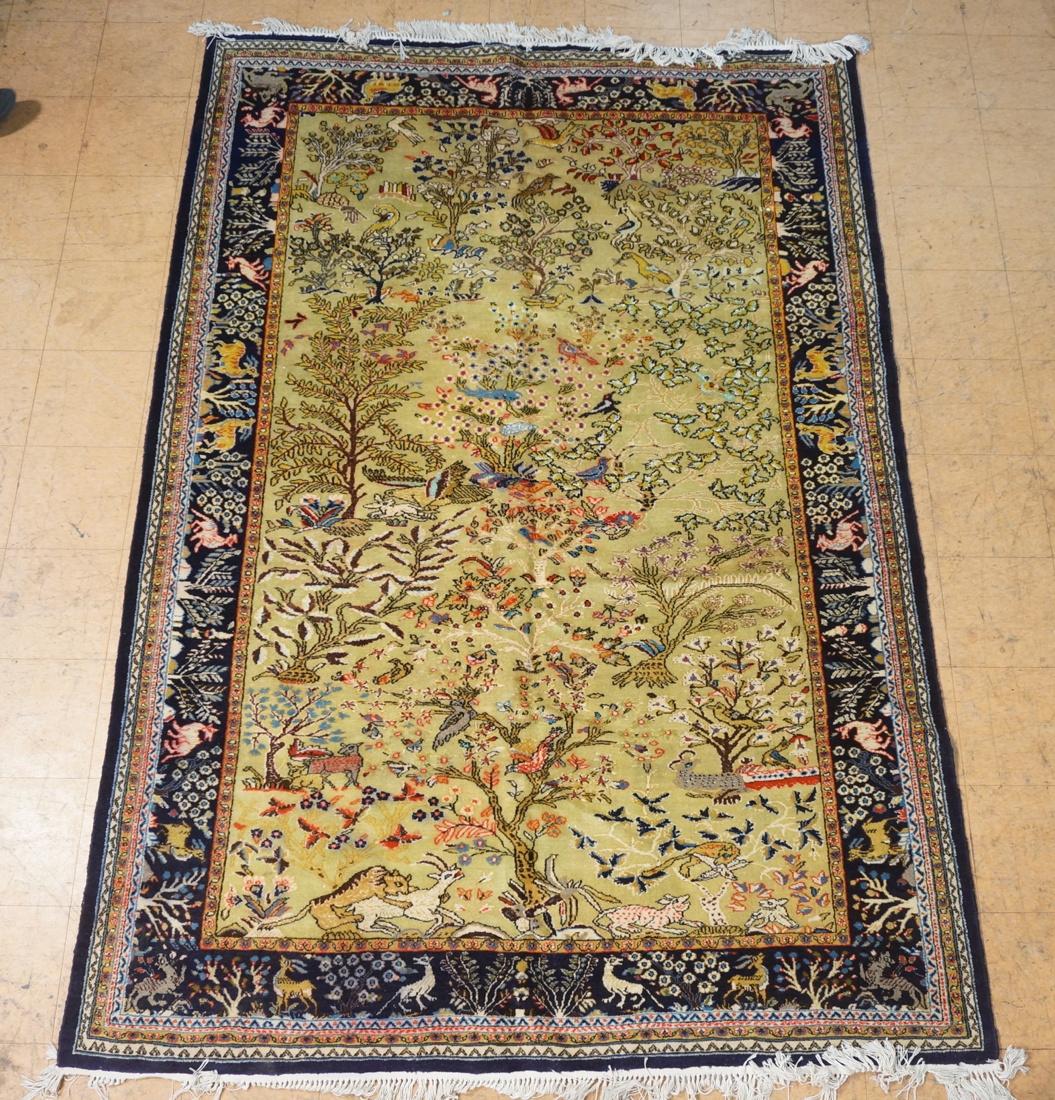 6'8 x 10'1 Handmade Oriental Carpet Rug.  Trees a (1 of 10)