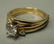 Ladies 18K Gold Diamond Engagement Ring. With 14K