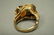 Modernist 14K Gold Custom Yellow Stone & Diamond - 4