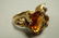 Modernist 14K Gold Custom Yellow Stone & Diamond - 6